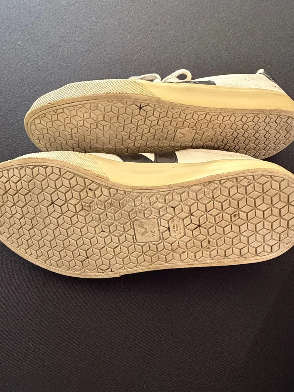 Veja Espalar Leather Sneakers with Black V Detail